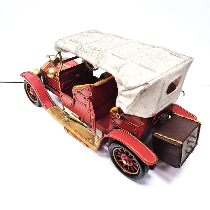 Masina epoca, rosie din metal, model 12-13 red